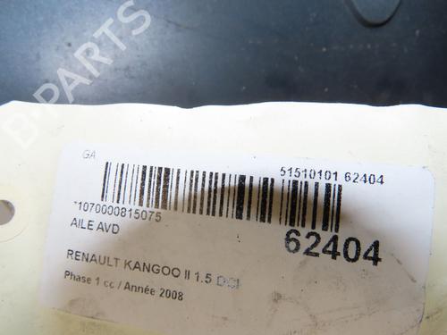 Used Right front fenders Right front fenders RENAULT KANGOO Express (FW0/1_) 1.5 dCi 85 (FW0K, FW0L, FW0B) (86 hp) 39938018 39938018