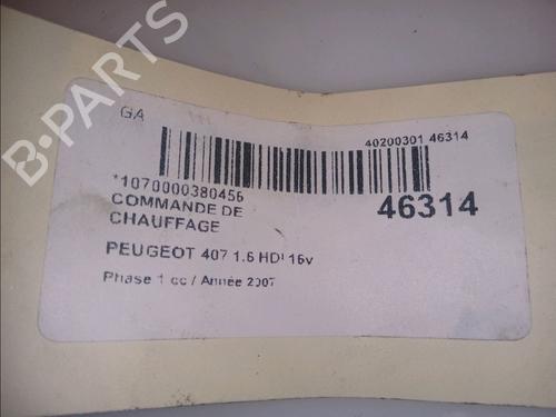 Used Climate control PEUGEOT 407 (6D_) 1.6 HDi 110 (6D9HZC, 6D9HYC) (109 hp) 11101161