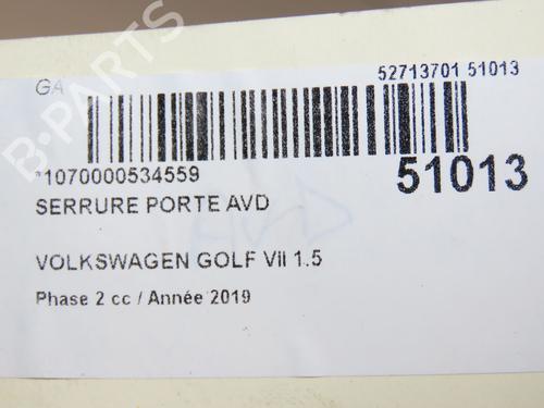 Front right lock VW GOLF VII (5G1, BQ1, BE1, BE2) 1.5 TSI | BP28968774C97 