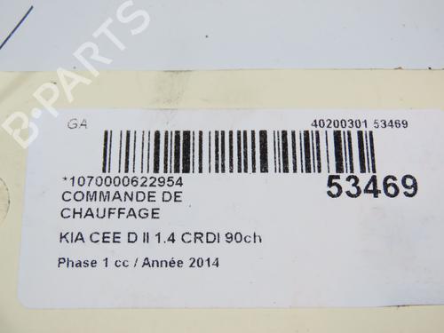 Climate control KIA CEE'D Sportswagon (JD) 1.4 CRDi 90 | BP29441722I5 