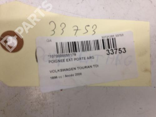 Rear left exterior door handle VW TOURAN (1T1, 1T2) 1.9 TDI | BP9594386C130 