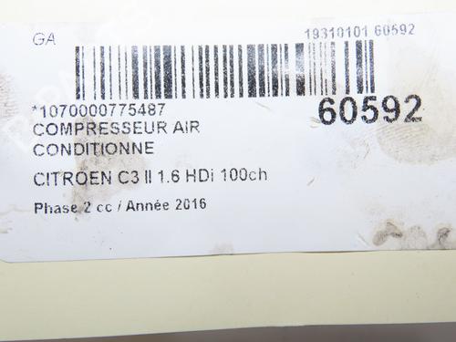 AC compressor CITROËN C3 II (SC_) 1.6 BlueHDi 100 | BP39541907M34 - Image 5