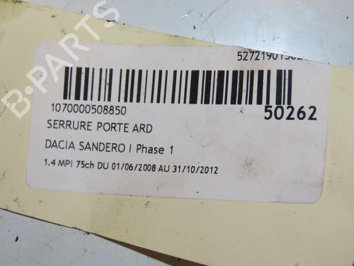 Højre bagtil lås DACIA SANDERO 1.4 MPI LPG (72 hp) 16832966