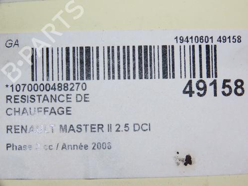 Used Heater resistor RENAULT MASTER II Van (FD) 2.5 dCi (FD01, FD0Y, FD21, FD2Y, FD31, FD71, FD7Y, FD81,... (146 hp) 26381190
