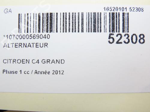 Used Alternator CITROËN C4 Grand Picasso I (UA_) 2.0 HDi 150 (150 hp) 27289546