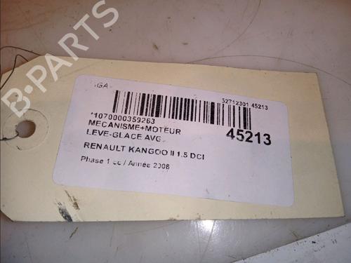 Used Front left window mechanism RENAULT KANGOO / GRAND KANGOO II (KW0/1_) 1.5 dCi 85 (KW0K, KW0L, KW0B) (86 hp) 12181005