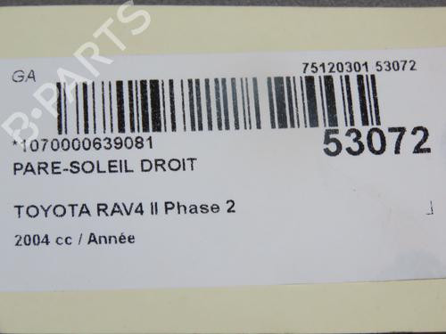 Aletta parasole destra TOYOTA RAV 4 II (_A2_) 2.0 4WD (ACA21, ACA20) | BP28969354I2