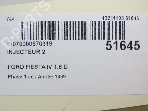 Injector FORD FIESTA IV (JA_, JB_) 1.8 D | BP26404307M100