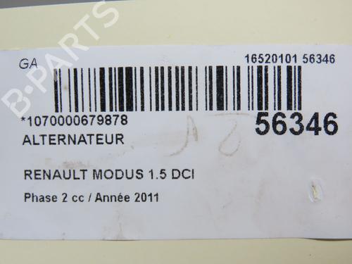 Used Alternator RENAULT MODUS / GRAND MODUS (F/JP0_) 1.5 dCi 75 (75 hp) 30841094