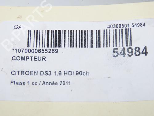 Used Instrument cluster Instrument cluster CITROËN DS3 (SA_) 1.6 HDi 90 (92 hp) 33008071 33008071