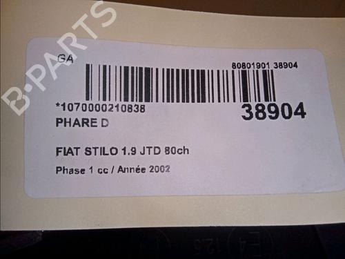 Used Right headlight Right headlight FIAT STILO (192_) 1.9 JTD (192_XF1A) (80 hp) 36495661 36495661