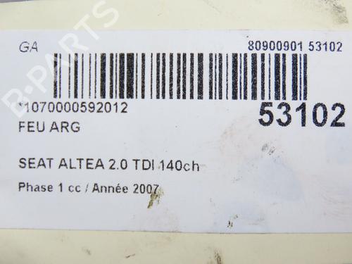 Left taillight SEAT ALTEA (5P1) 2.0 TDI 16V | BP28969648C34 
