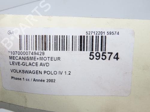 Used Front right window mechanism Front right window mechanism VW POLO IV (9N_, 9A_) 1.2 12V (64 hp) 39893910 39893910