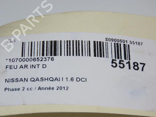 Højre baglygte bagklap NISSAN QASHQAI I (J10, NJ10) 1.6 dCi All-wheel Drive (130 hp) 29045787
