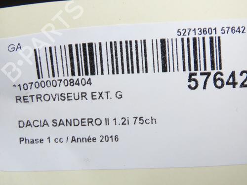 Used Left mirror Left mirror DACIA SANDERO II 1.2 (73 hp) 36310560 36310560