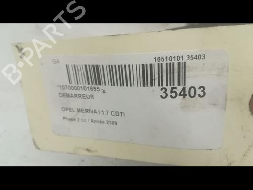 Used Starter OPEL MERIVA A MPV (X03) 1.7 CDTI (E75) (100 hp) 9598992