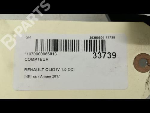 Instrument cluster RENAULT CLIO IV (BH_) 1.5 dCi 90 | BP9595502C47 