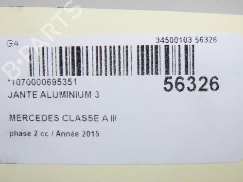 Rim MERCEDES-BENZ A-CLASS (W176) A 160 CDI / d (176.011) | BP32150761C45 