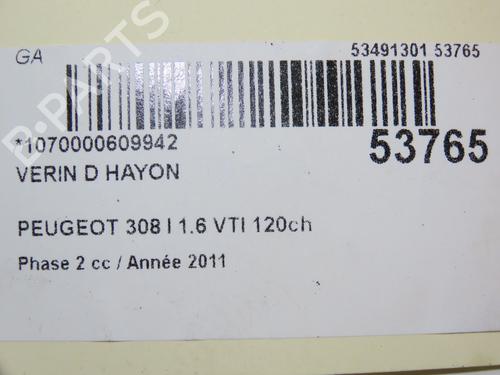 Used Tailgate lift support PEUGEOT 308 SW I (4E_, 4H_) 1.6 16V (120 hp) 28832300
