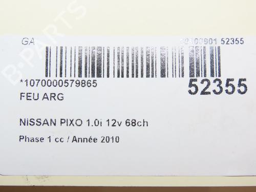 Used Left taillight NISSAN PIXO (UA0) 1.0 (68 hp) 23125119