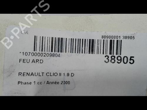 Used Right taillight RENAULT CLIO II (BB_, CB_) 1.9 D (B/CB0J) (65 hp) 23177945