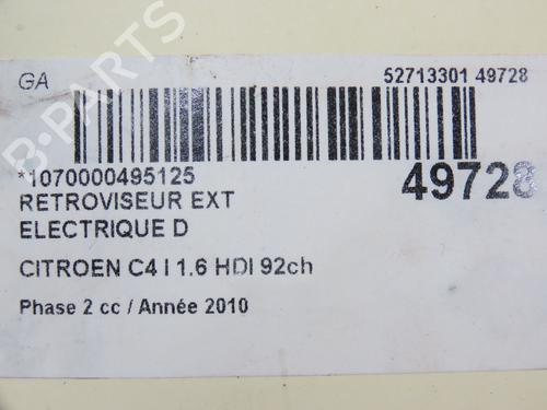 Right mirror CITROËN C4 I (LC_) 1.6 HDi | BP20327685C27 