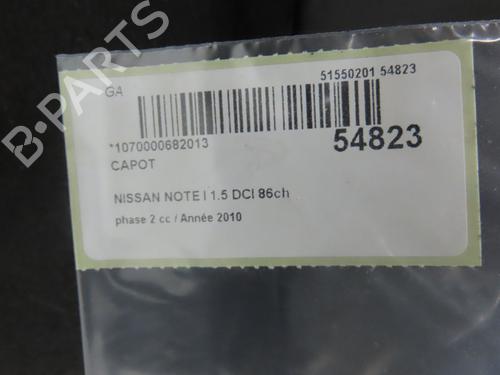 Hood NISSAN NOTE (E11, NE11) 1.5 dCi | BP31372092C1 