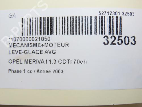Front left window mechanism OPEL MERIVA A MPV (X03) 1.7 CDTI (E75) | BP9592769C22 