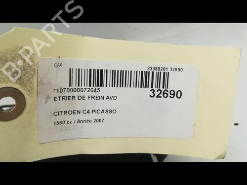 Used Right front brake caliper CITROËN C4 Grand Picasso I (UA_) 1.6 HDi (109 hp) 14877136