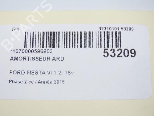 Used Right rear shock absorber FORD FIESTA VI (CB1, CCN) 1.25 (82 hp) 32657948