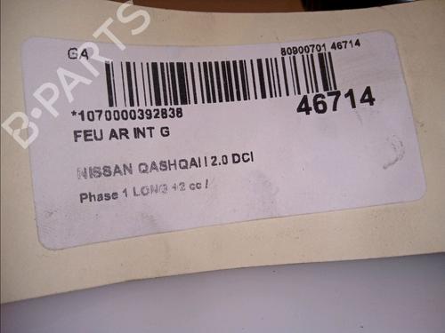 Used Left tailgate light NISSAN QASHQAI I (J10, NJ10) 2.0 dCi (150 hp) 11418242