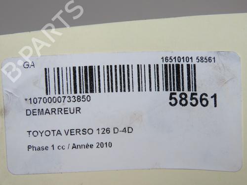 Startmotor Startmotor TOYOTA VERSO (_R2_) 2.0 D-4D (AUR20_, AUR20R) (126 hp) 37479588 37479588