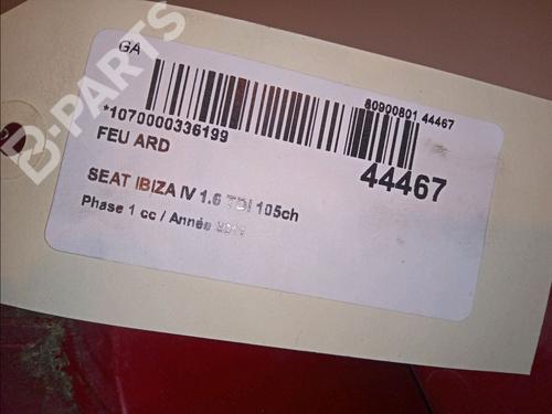 Right taillight SEAT IBIZA IV (6J5, 6P1) 1.6 TDI | BP11104275C35 