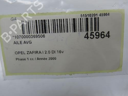 Left front fenders OPEL ZAFIRA A MPV (T98) 2.0 DI 16V (F75) | BP24358948C41 