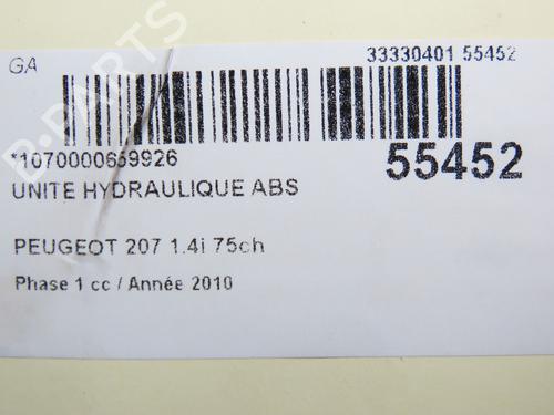 ABS pump PEUGEOT 207 (WA_, WC_) 1.4 | BP30893431M43