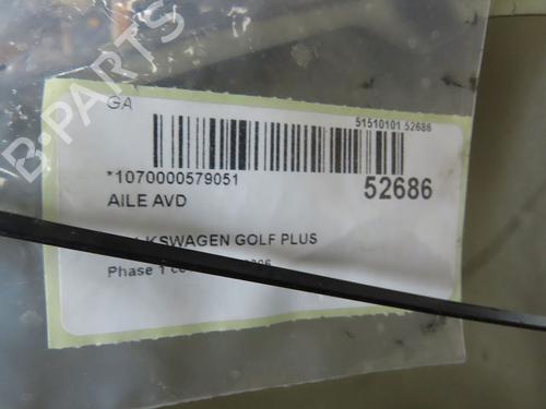 Right front fenders VW GOLF PLUS V (5M1, 521) 1.9 TDI | BP28830909C42