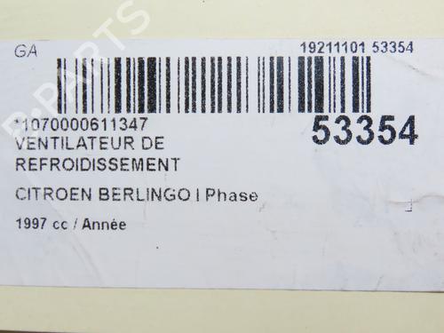 Radiator fan CITROËN BERLINGO / BERLINGO FIRST Box Body/MPV (M_) 1.1 i (MAHDZ, MBHDZ, MBHFX) | BP28967132M35