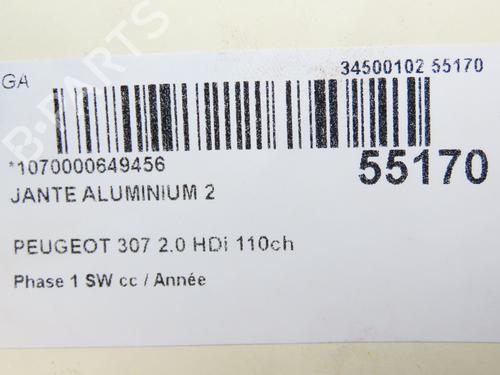 Rim PEUGEOT 307 Break (3E) 2.0 HDI 110 | BP28801668C45 