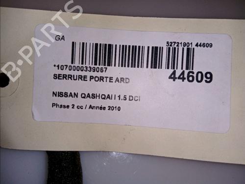 Rear right lock NISSAN QASHQAI / QASHQAI +2 I (J10, NJ10, JJ10E) 1.5 dCi | BP11103422C99 