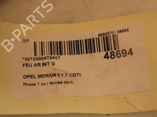 Left tailgate light OPEL MERIVA B MPV (S10) 1.7 CDTI (75) | BP16688333C79 