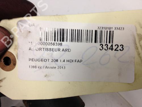 Used Right rear shock absorber PEUGEOT 208 I (CA_, CC_) 1.4 HDi (68 hp) 9594575