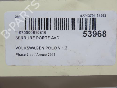 Front right lock VW POLO V (6R1, 6C1) 1.2 TSI 16V | BP28968798C97 