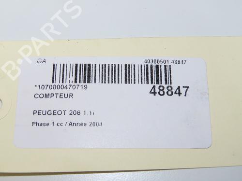 Used Instrument cluster PEUGEOT 206 Hatchback (2A/C) 1.1 i (60 hp) 31747974