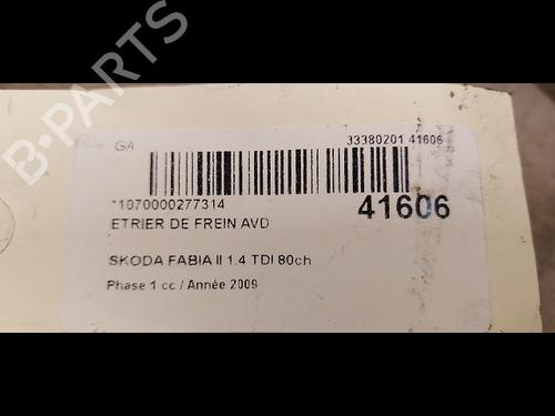 Used Right front brake caliper SKODA FABIA II (542) 1.4 TDI (80 hp) 14877513