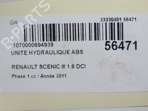 Used ABS pump RENAULT SCÉNIC III (JZ0/1_) 1.6 dCi (JZ00, JZ12) (130 hp) 31155101
