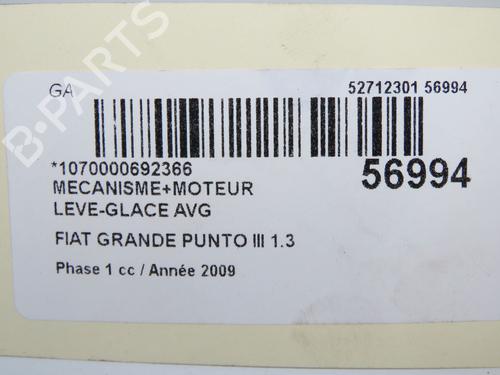 Used Front left window mechanism Front left window mechanism FIAT PUNTO EVO (199_) 1.3 D Multijet (69 hp) 33860654 33860654