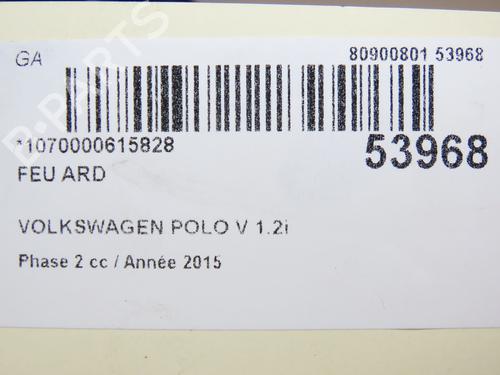 Højre baglygte VW POLO V (6R1, 6C1) 1.2 TSI 16V (90 hp) 28969580
