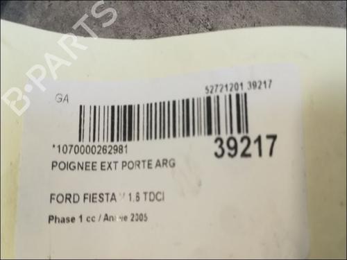 Used Rear left exterior door handle FORD FIESTA V (JH_, JD_) 1.6 TDCi (90 hp) 23176798
