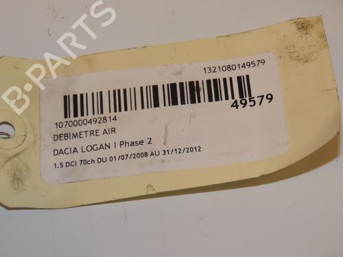 Used Mass air flow sensor Mass air flow sensor DACIA LOGAN (LS_) 1.5 dCi (LS0K) (68 hp) 16707253 16707253