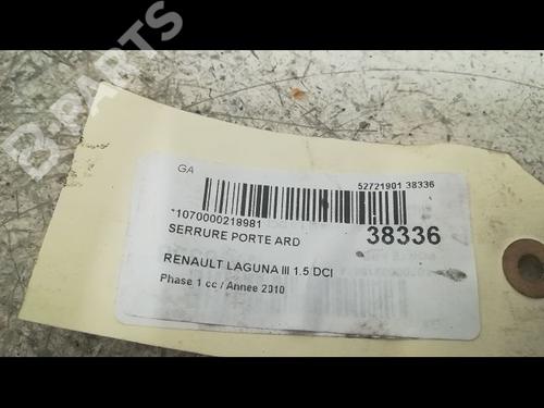Rear right lock RENAULT LAGUNA III (BT0/1) 1.5 dCi (BT00, BT0A, BT0T, BT1J) | BP9606817C99 